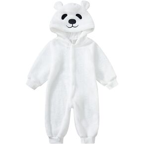 Daddy's New Fishing Buddy Baby Plush Onesie Plush Costume Baby Polar Bear Animal Costume Cosplay Halloween Onesie Outfit