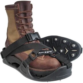 Korkers TuffTrax Overshoe Cleats for Work Boots - 36 Professional Grade Threaded Steel Spikes - Regular Spikes - XL