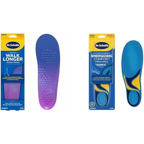 Dr. Scholl's Walk Longer Insoles, Comfortable Plush Foam Cushioning Inserts for Walking, Hiking, and Standing on Feet All-Day, Stop Soreness in Feet & Legs, Trim to Fit Women's Shoe Size 6-10, 1 Pair