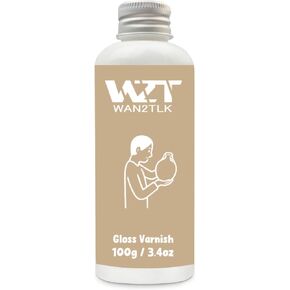 Air Dry Clay Glaze, Matte & Gloss Combo 100 ml Each with Brush, Clear Clay Varnish for Air Dry Clay Pottery, Use Clay Glaze Waterproof & Scratch Resistant, Design for Air Dry Clay