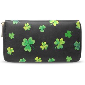 Goth Bat Womens Wallet PU Leather Long Purse Credit Card Clutch with Zipper Coin Purse