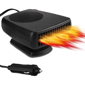 Car Heater,12V 200W Portable Windshield Defroster Demister with Heating/Cooling Fan and Plug in Cigarette Lighter Fast Heating Defrost Defogger with Ergonomic Handheld Design for All Kinds of Cars