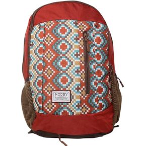 HOOEY "Rockstar 20 Liter School Hiking Backpack Rain Cover Hat Strap Laptop Sleeve Hydro Pockets (Burgundy/Black)