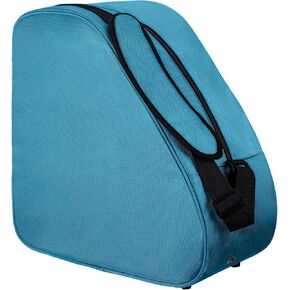 Navaris Universal Ski Boot Bag - Outdoor Skiing Shoe and Helmet Bag for Ski Boots and Snowboard Boots for Men and Women - One Size (Black and Teal)