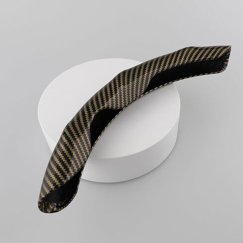 Car Steering Wheel Cover Set Carbon Fiber Upgraded Shock Absorption and Anti Slip Lining, Ultra-Thin and Sweat Absorbing (Yellow Black) in Kuwait