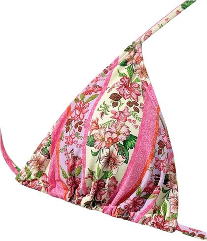 SHENHE Women's 2 Piece Print Triangle Bikini Sets Tassel Decor Halter Swimsuit Bathing Suit in Saudi Arabia