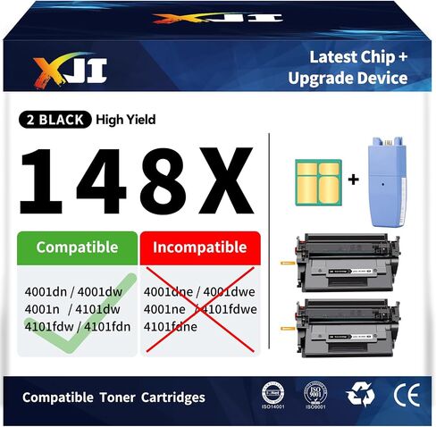 XJI 206X (مع أحدث رقاقة وجهاز ترقية) استبدال خراطيش الحبر المتوافقة عالية الإنتاجية لحبر HP 206 X A 206A 4 عبوات، لطابعة Pro M255 M255dw M255nw MFP M282nw M283 M283cdw M283fdw in Saudi Arabia
