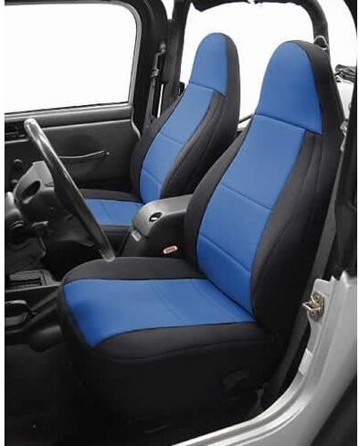 Coverking Custom Fit Seat Cover for Jeep Wrangler CJ 2-Door - (Neoprene, Solid Black) in Saudi Arabia