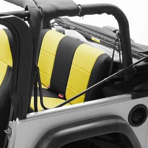 Coverking Custom Fit Seat Cover for Jeep Wrangler CJ 2-Door - (Neoprene, Solid Black) in Saudi Arabia
