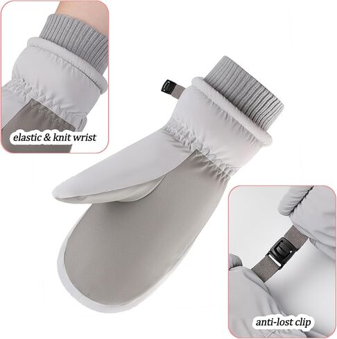 Women-Winter-Ski-Mittens-Gloves Warm-Waterproof-Snow-Mittens for Cold-Weather-Outdoor-Sports in Kuwait