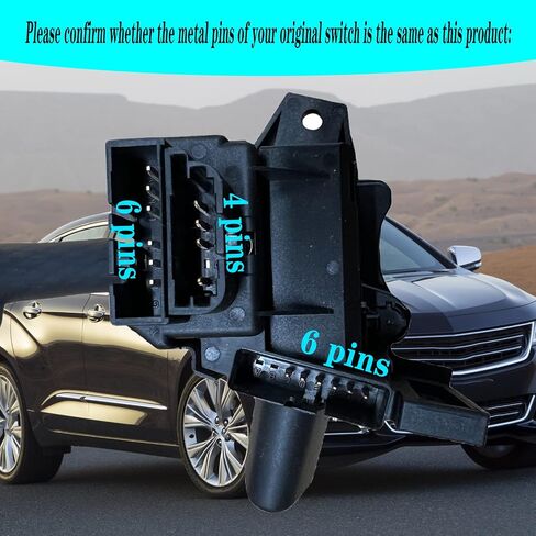 مفتاح إشارة الانعطاف الأمامي متوافق مع 2006-2013 Chevy Impala 2014-2016 Chevy Impala Limited 2006-2007 Chevy Monte Carlo استبدال لـ: 15289426 10349752 D6205E in Saudi Arabia