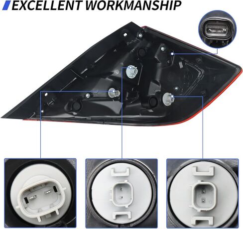 Tail Light Compatible With 2016-2021 Honda Civic 4-Door Sedan Red Clear Tail Light Outer Passenger Right Replacement in Saudi Arabia