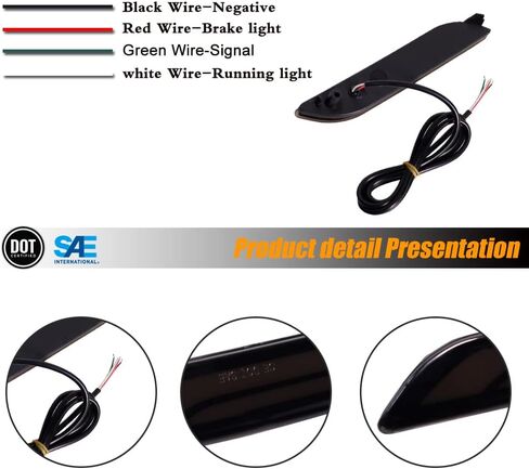 Smoked Lens Full LED Bumper Reflector Lights Compatible With 2018-up Toyota Camry, Function as Tail, Brake & Rear Fog Lamps in Kuwait