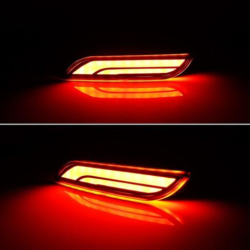 Smoked Lens Full LED Bumper Reflector Lights Compatible With 2018-up Toyota Camry, Function as Tail, Brake & Rear Fog Lamps in Kuwait