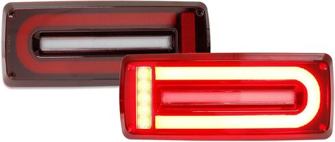 ADIIL Smoked Lens Dynamic LED W/Sequential Turn Signal Lamps Brake Light Rear Tail Running Light For Mercedes Benz W463 G-Class 99-18 AMG, Replace OEM Rear Taillamp Light in Kuwait