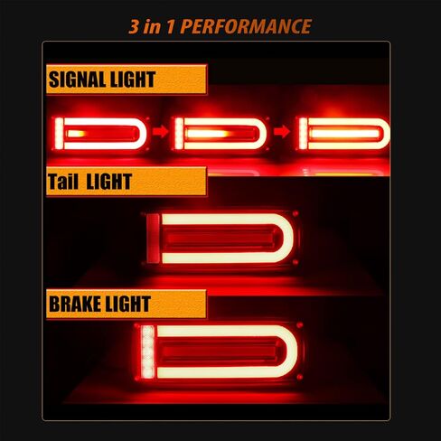 ADIIL Smoked Lens Dynamic LED W/Sequential Turn Signal Lamps Brake Light Rear Tail Running Light For Mercedes Benz W463 G-Class 99-18 AMG, Replace OEM Rear Taillamp Light in Kuwait