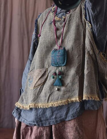 NFYM Women Hippie Clothes Distressed Hem Sleeveless Tank Crop Pullover Tops Vintage Vest in Saudi Arabia