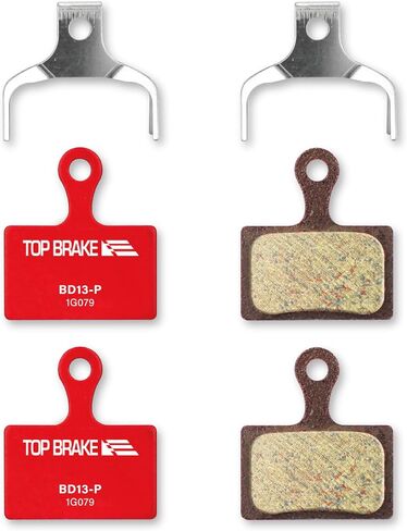 TOP BRAKE Disc Road Bike Brake Pads for Shimano XTR-M9100 RX400/810 Tektro HD-R310 510 TRP-Hylex | Road Bike,Gravel MTB| Ceramic Compound, Silent Option,Performance Version, Red (PIN Included) in Kuwait