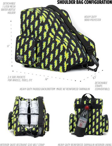 حقائب تزلج دوارة من فيديليتي للنساء والفتيات حقيبة ظهر للتزلج على الجليد ملحقات التزلج على الجليد للأطفال حقيبة تزلج على الجليد حقيبة تزلج على الجليد حقيبة تزلج على الجليد حقيبة تزلج دوارة بألوان قوس قزح سوداء in Kuwait