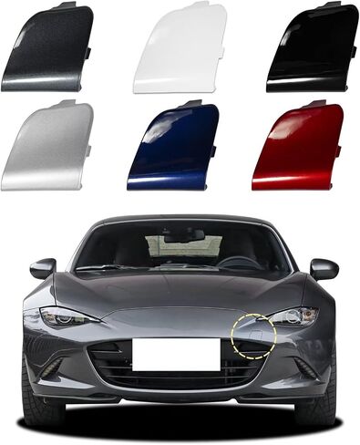 Car Front Bumper Tow Hook Cover Compatible with Mazda MX-5 Miata MX5 2016 2017 2018 2019 2020 2021 2022 2023 Trailer Cover Cap N24350A11 Tow Hook Cap Towing Eye Cap Red in Kuwait