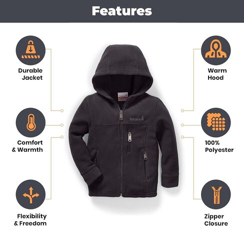 Toddler Fleece Jacket – Toddler Fall Jacket - Girls Fleece Jacket - Boys Fleece Jacket - Kids Fleece Jacket Hoodie in Saudi Arabia