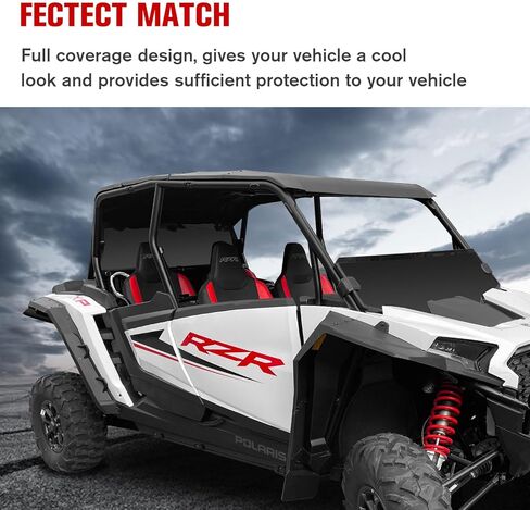 حاجز مشاعل لـ Polaris RZR XP/XP 4 1000 2024، تغطية كاملة مجموعة ممتدة من واقيات الطين الأوسع لملحقات Polaris RZR XP 1000 2024، استبدال OEM #2889133 in Kuwait