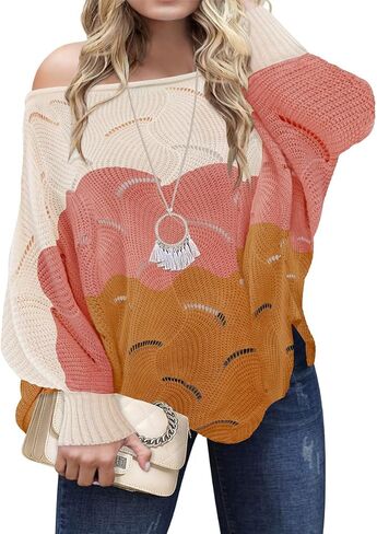 RITERA Women Plus Size Soft-Touch Sweaters Casual Lightweight Crewneck Soft Knit Oversized Pullover Loose Fit Fall Jumper Top in Kuwait