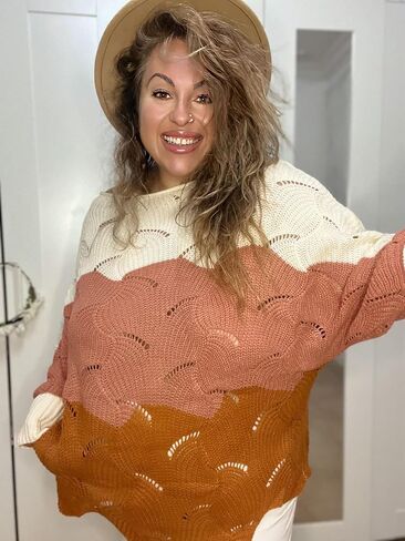 RITERA Women Plus Size Soft-Touch Sweaters Casual Lightweight Crewneck Soft Knit Oversized Pullover Loose Fit Fall Jumper Top in Kuwait