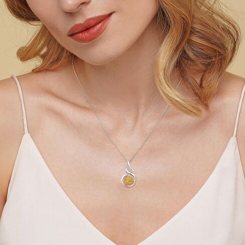 KINGWHYTE Opal Necklace 925 Sterling Silver Phoenix Princess Necklace, Opal Pendant for Women Birthstone Jewelry Birthday Gift for Her in Saudi Arabia