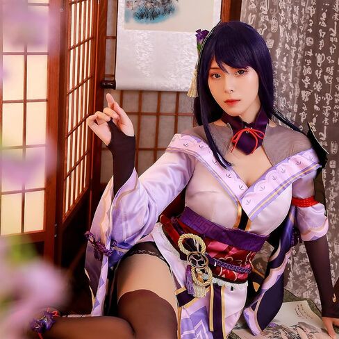 NSPSTT Raiden Shogun Cosplay Outfit Genshin Impact Baal Cosplay Costume Halloween Costume in Saudi Arabia