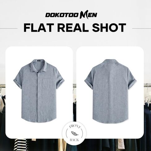 Men's Short Sleeve Shirts Casual Solid Color Button Down Shirt for Men Beach Summer Shirt with Pocket in Saudi Arabia