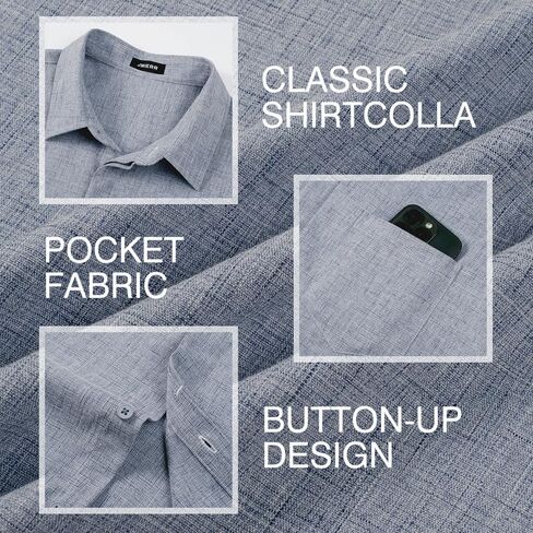 Men's Short Sleeve Shirts Casual Solid Color Button Down Shirt for Men Beach Summer Shirt with Pocket in Saudi Arabia