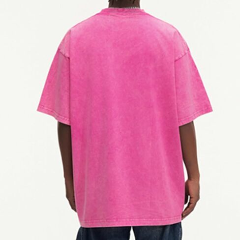 Men's Oversized T-Shirts Heavy Loose Fit Vintage Washed Tee Unisex Cotton Short Sleeve Casual Shirts Tee Tops in Kuwait