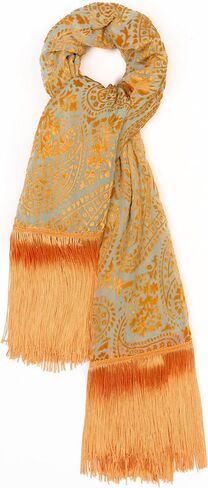 Velvet Shawl Scarf Wraps for Women, Burnout Print with Tassel, Can be Used As Shawl and Scarf,Free Size in Saudi Arabia