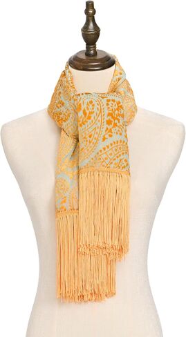 Velvet Shawl Scarf Wraps for Women, Burnout Print with Tassel, Can be Used As Shawl and Scarf,Free Size in Saudi Arabia