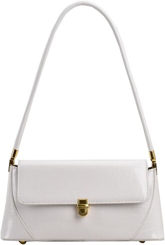 Pink Metallic Shoulder Bag Silver Tote Clutch for Women Gold Shoulder Purse with Buckle Closure in Saudi Arabia