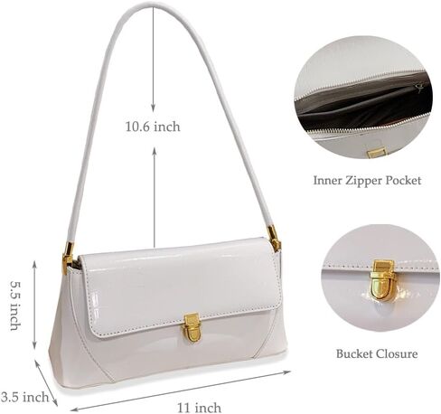 Pink Metallic Shoulder Bag Silver Tote Clutch for Women Gold Shoulder Purse with Buckle Closure in Saudi Arabia