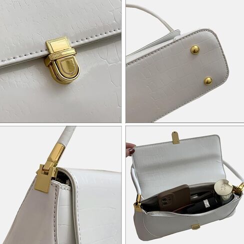 Pink Metallic Shoulder Bag Silver Tote Clutch for Women Gold Shoulder Purse with Buckle Closure in Saudi Arabia
