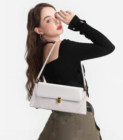 Pink Metallic Shoulder Bag Silver Tote Clutch for Women Gold Shoulder Purse with Buckle Closure in Saudi Arabia
