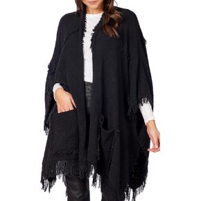 Mud Pie womens Women Fringe Poncho
