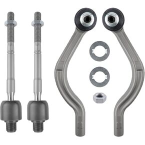AUTOKAY Outer Tie Rod End and 2pcs Inner Tie Rod End for Maserati Ghibli Quattroporte 2014-2017 Inner Outer Tie Rod End Left Right Replaces 673000005 673000006