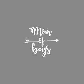 KamiDesigns Mom Life Boys Vinyl Decal Sticker | White Color | Cars Trucks Vans SUV Laptops Walls Glass Metal |5.5" X 5"
