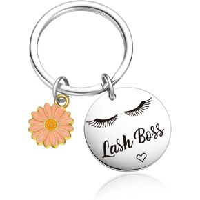 Esthetician Retirement Gifts Beautician Jewelry Eyelash Keychain Sister Gifts Best Friend Keychain