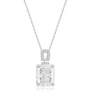 PurpleMoon Birthstone Necklaces for Women, Pendant with Birthstone Crystals, Jewelry Gifts for Wife, 18k White Gold Plated Steering Sliver 18 + 2 inch Chain, Birthday or Valentine‘s Day Gift for Her, Mom, & Sister
