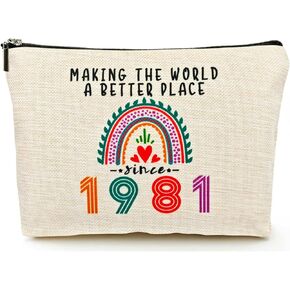40th Birthday Gifts Women Makeup Bag, Happy 40th Birthday Decorations Woman, Best 40 Year Old Birthday Gifts Ideas for Her, Mom, Wife, Sister, Mothers Day, 1985 Anniversary Party Favors, Christmas