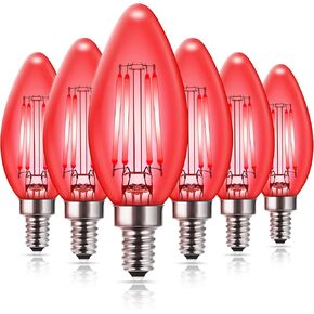 DORESshop LED Candle Purple Light Bulb - 4W (40Watt Equivalent) - E12 Base Purple LED Purple Bulb, Party Decoration, Porch, Home Lighting, Holiday Lighting, Chandelier Light Bulbs, Candelabra Bulbs