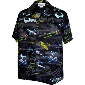 Pacific Legend USA Fighter Planes Mens Cotton Shirt