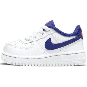 Nike Force 1 Boys CZ1691-101 (White/DEEP Royal Blue-University RE), Size 2