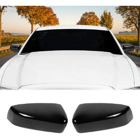 CheroCar for Mustang Rearview Side Mirror Cover Exterior Accessories for Ford Mustang 2009 2010 2011 2012 2013 (Black)