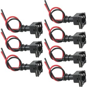 Carbhub 8Pcs Fuel Injector Connector Fit for EV1-8, Minitimer, Bosch, Jetronic, 551253, for ANY RC, Bosch EV1 Fuel Injectors, Fit for Volvo, BMW, Mitsubishi, Honda, Ford, Toyota and many other models